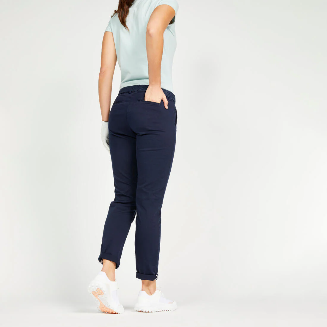 Pantalón de golf azul marino para mujer MW500 - Image 2