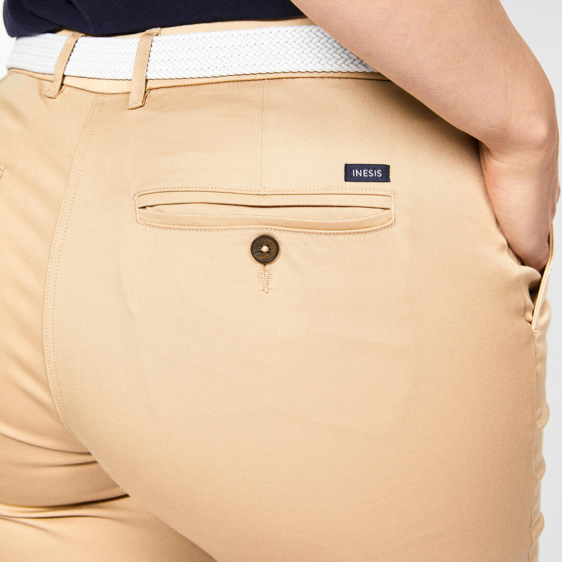 Pantalón de golf de algodón azul marino para mujer MW500 - Image 19