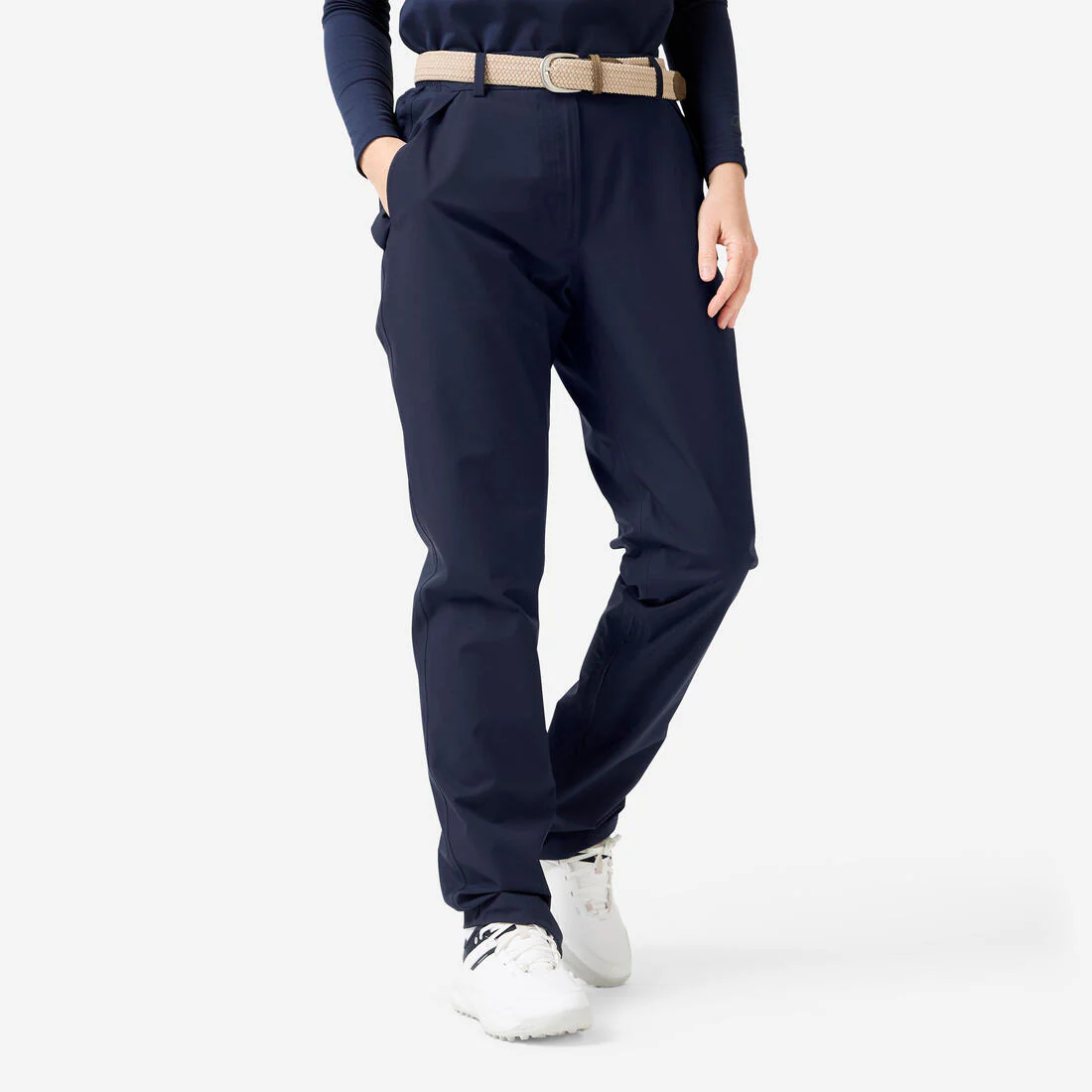 Pantalón de golf impermeable azul marino para mujer RW500