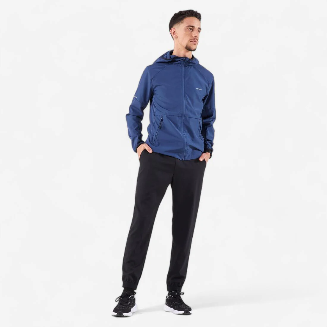 Pantalón de running transpirable Hombre - KIPRUN Run 100 Dry Negro