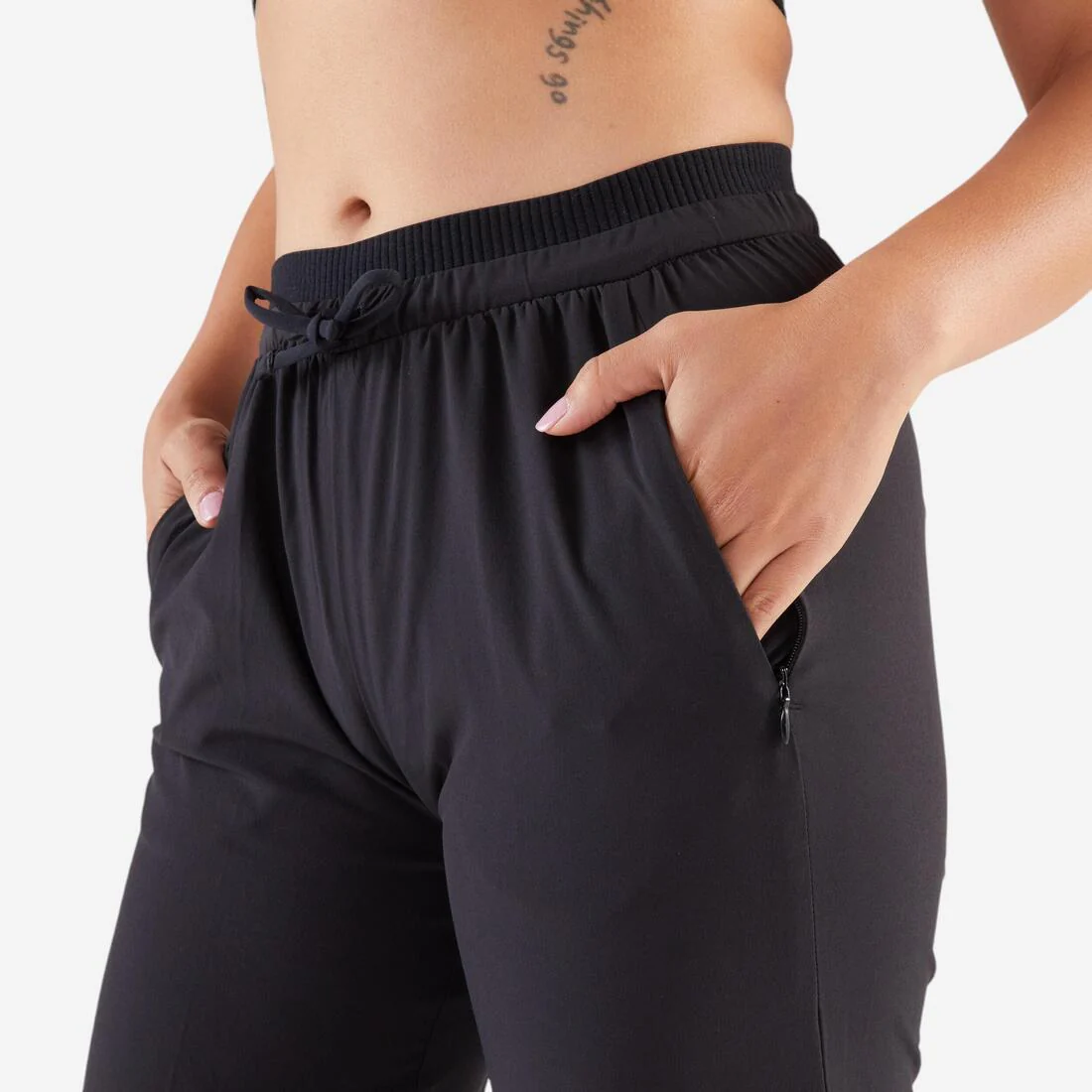 Pantalón de running transpirable negro para mujer Kiprun Run 500 Dry - Image 14
