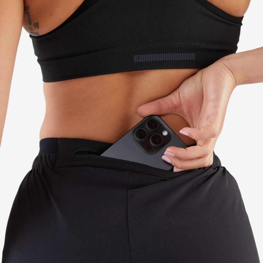 Pantalón de running transpirable negro para mujer Kiprun Run 500 Dry - Image 19