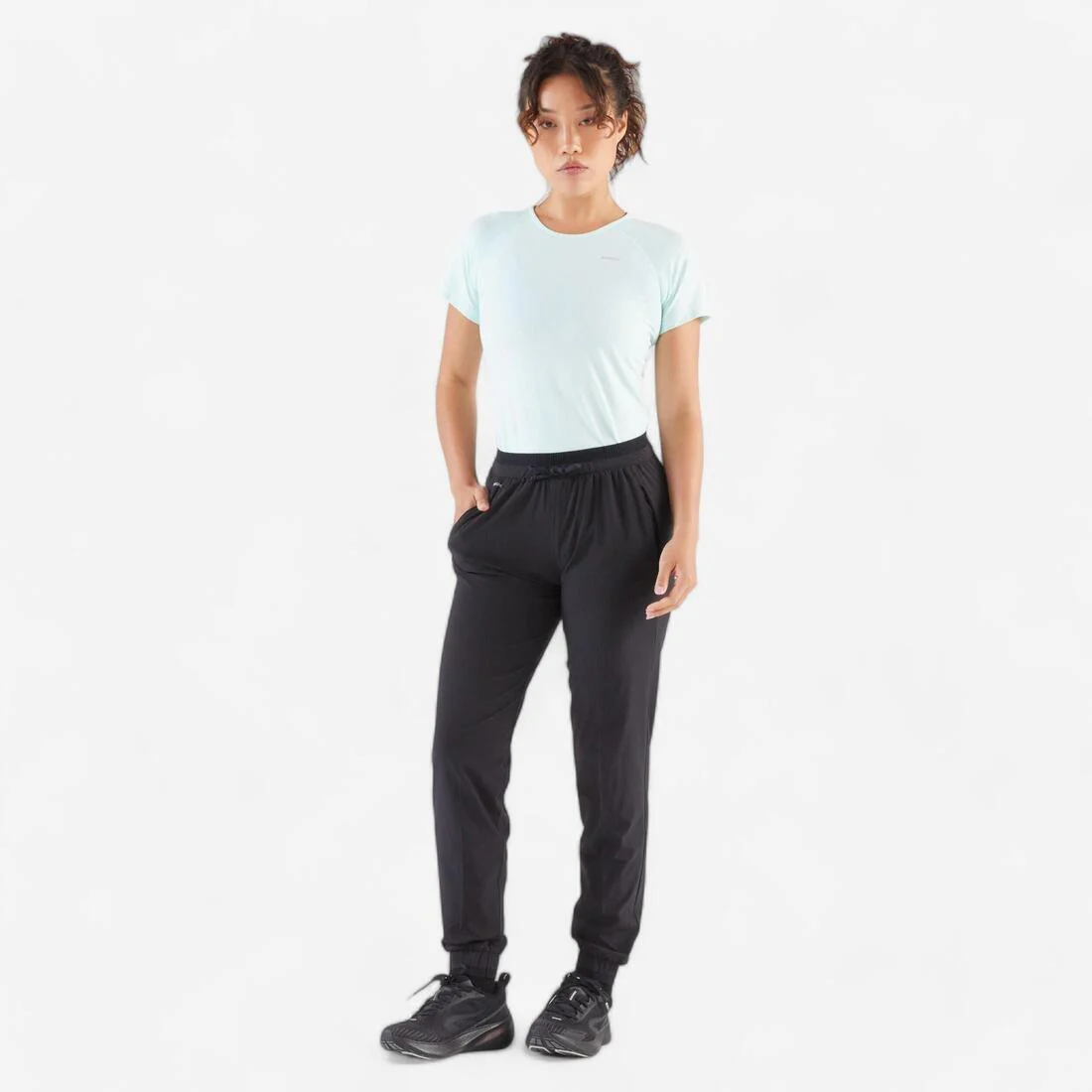 Pantalón de running transpirable negro para mujer Kiprun Run 500 Dry - Image 9