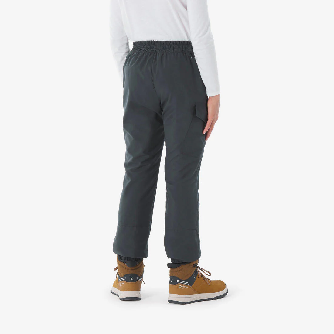 Pantalón de senderismo cálido gris para niños de 7 a 15 años NH100 - Image 4