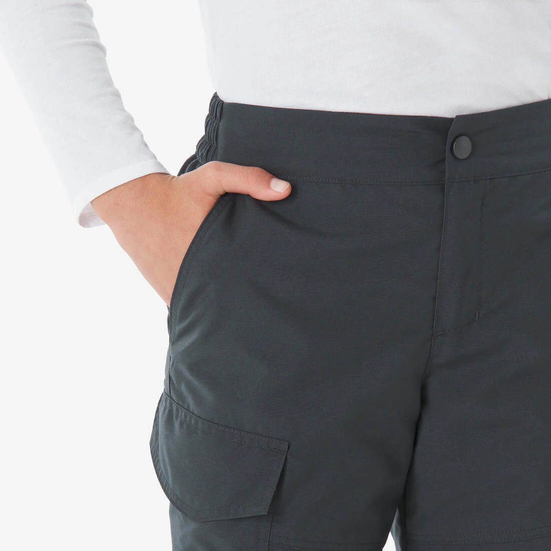 Pantalón de senderismo cálido gris para niños de 7 a 15 años NH100 - Image 5