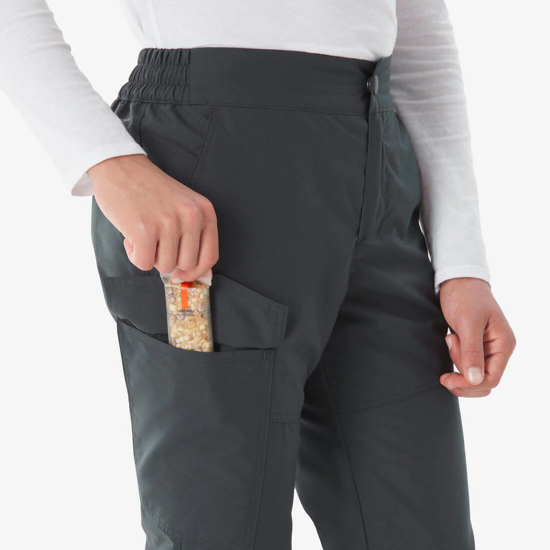 Pantalón de senderismo cálido gris para niños de 7 a 15 años NH100 - Image 6