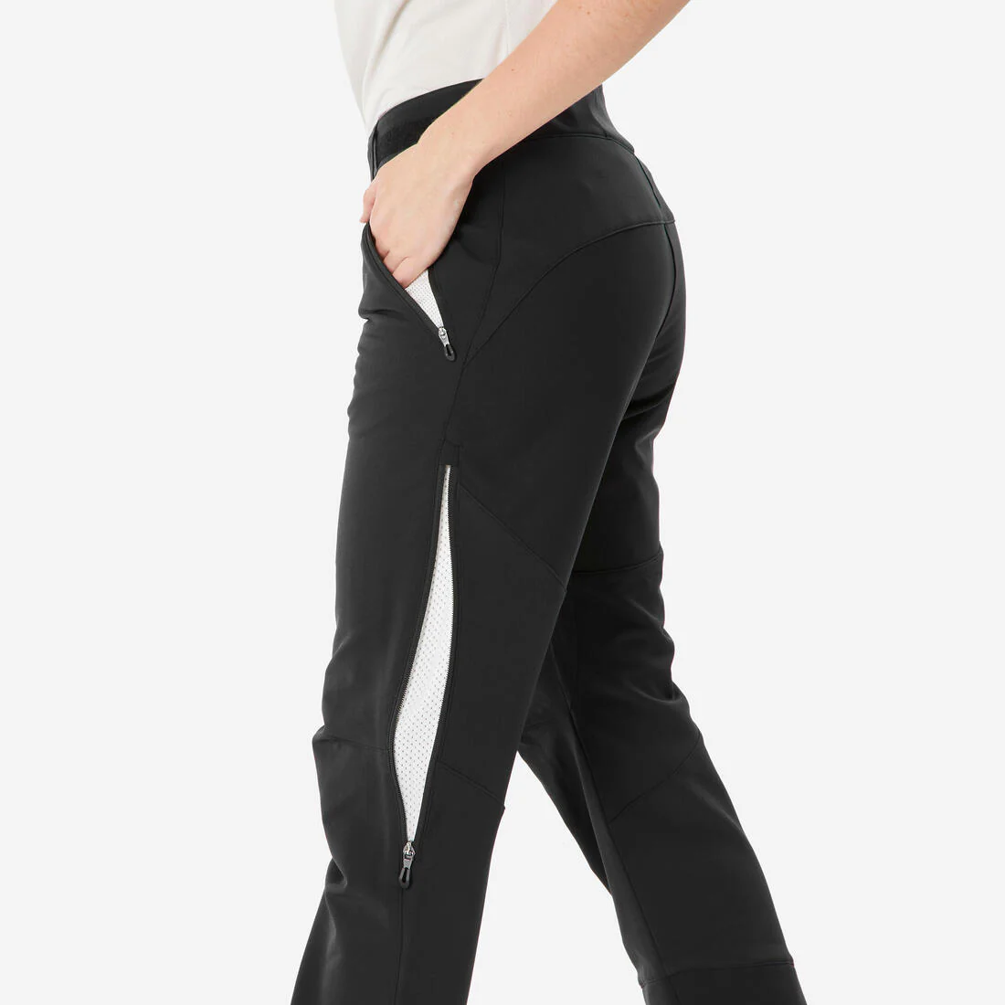 Pantalón de senderismo cálido perlante mujer, SH500 VENTIL negro - Image 6