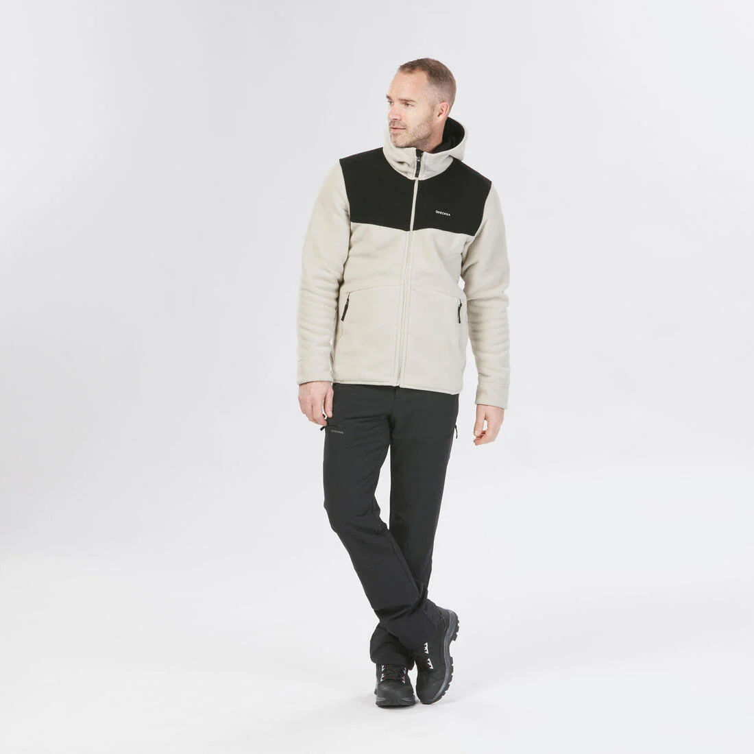 Pantalón de senderismo cálido y perlante negro para hombre SH500 - Image 3