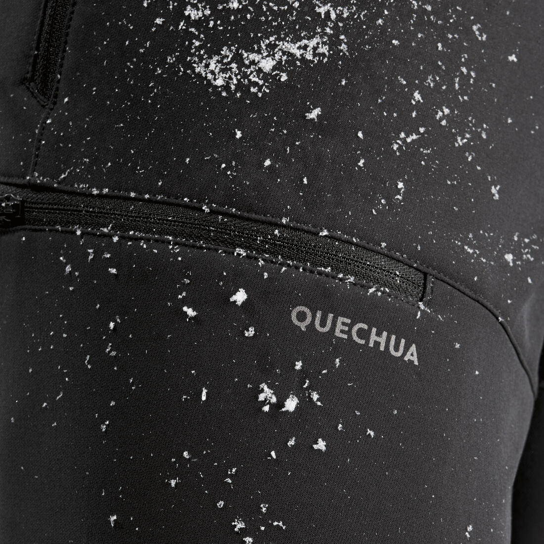 Pantalón de senderismo cálido y perlante negro para hombre SH500 - Image 4