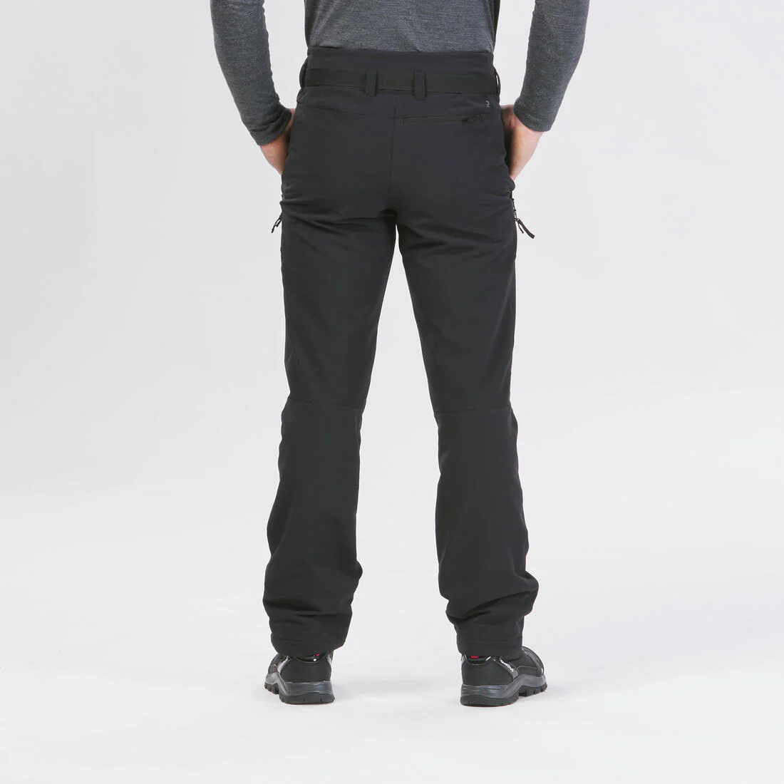 Pantalón de senderismo cálido y perlante negro para hombre SH500 - Image 5