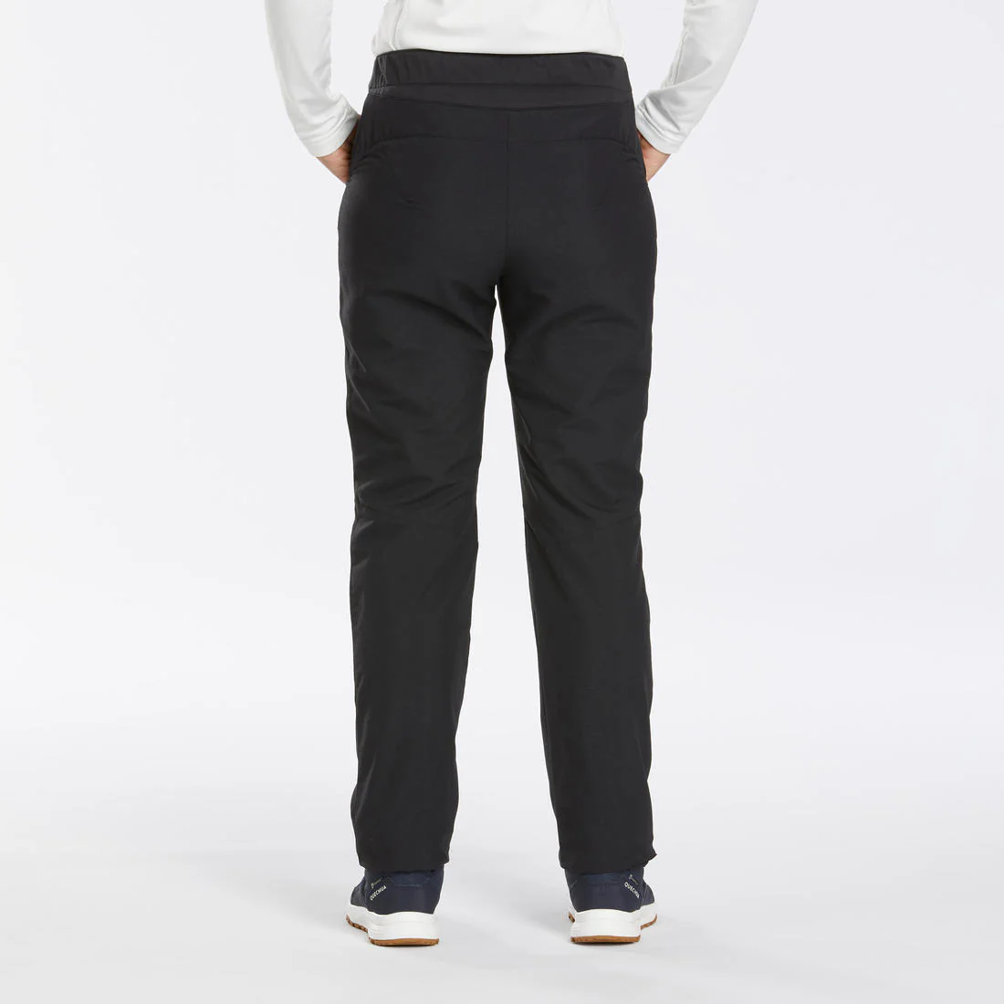 Pantalón de senderismo cálido y perlante negro para mujer NH100 - Image 4
