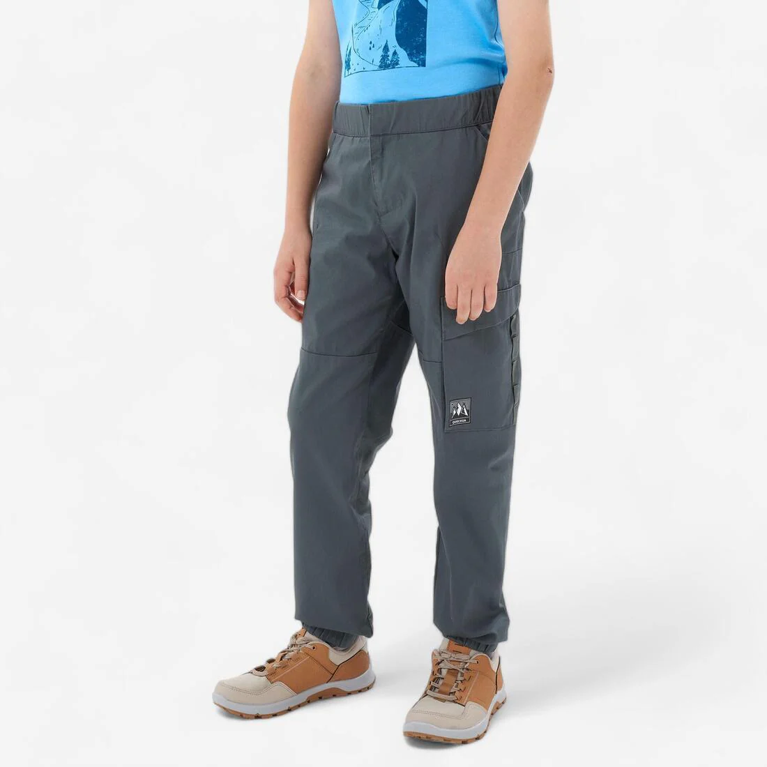 Pantalón de senderismo caqui para niños de 7 a 15 años NH100