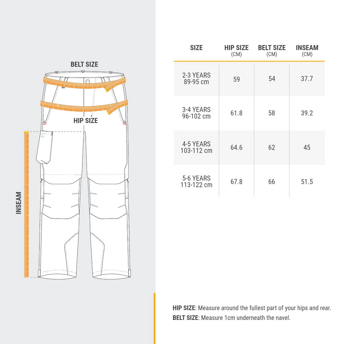 Pantalón de senderismo convertible gris y azul para niños de 2 a 6 años MH500 - Image 11