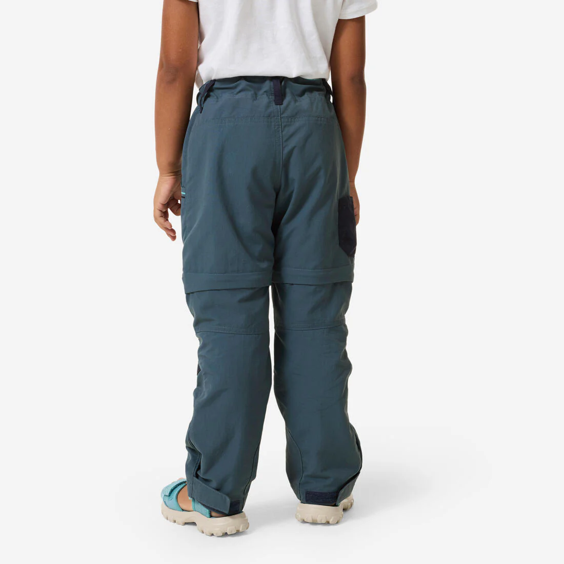 Pantalón de senderismo convertible gris y azul para niños de 2 a 6 años MH500 - Image 5