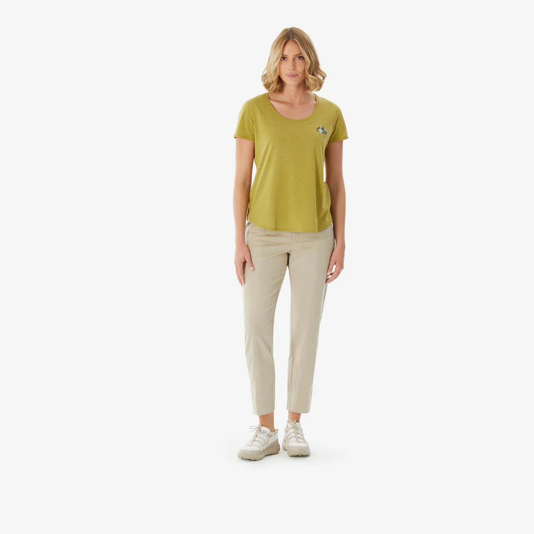 Pantalón de senderismo de lino beige mujer NH500 - Image 2