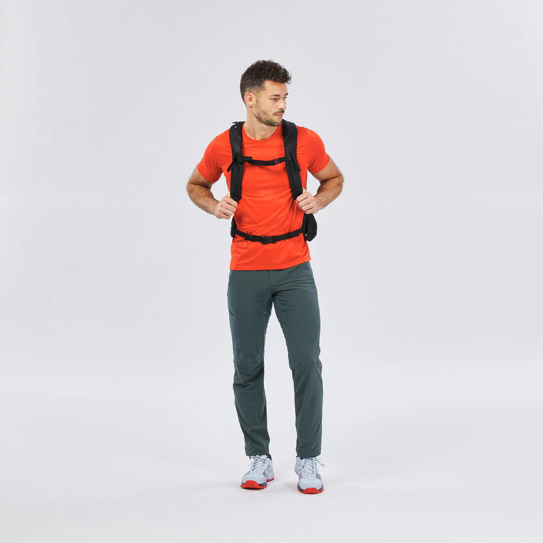 Pantalón de senderismo negro/gris para hombre MH500 - Image 10