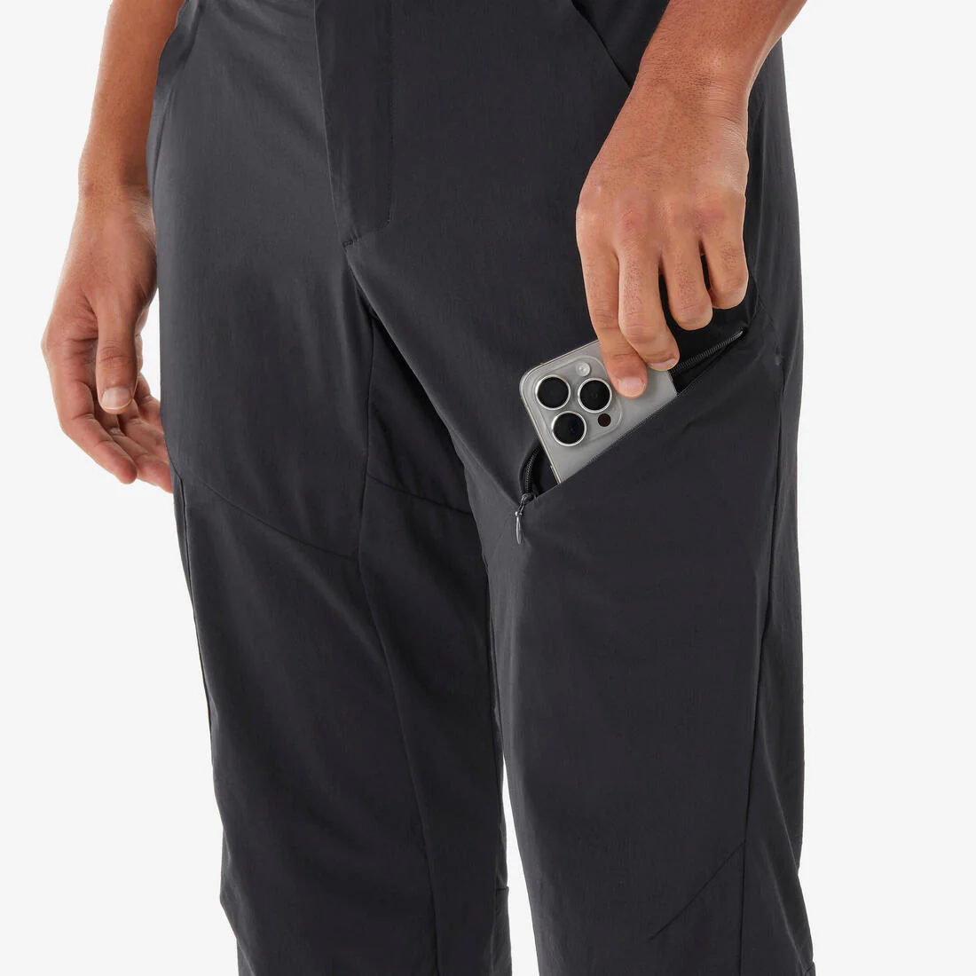 Pantalón de senderismo negro/gris para hombre MH500 - Image 29
