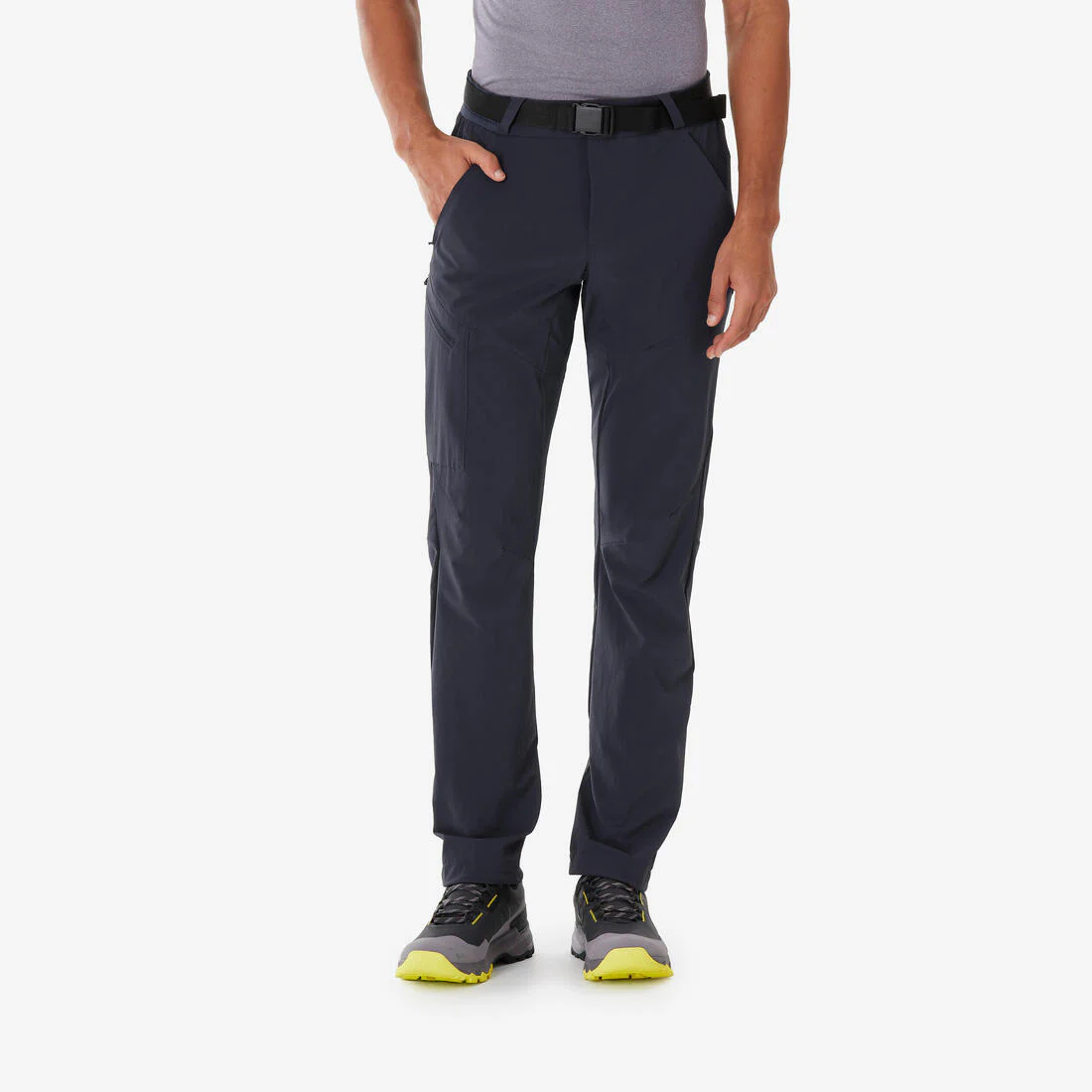 Pantalón de senderismo negro/gris para hombre MH500 - Image 4