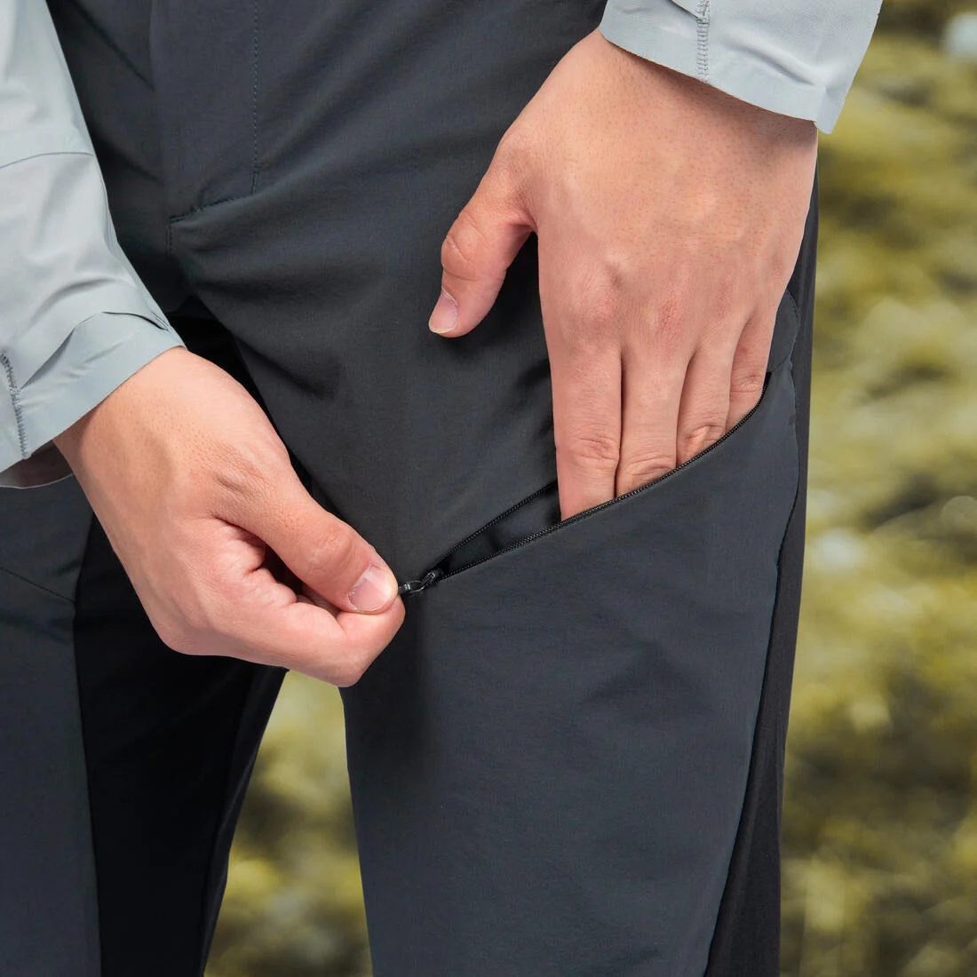 Pantalón de senderismo negro/gris para hombre MH500 - Image 52