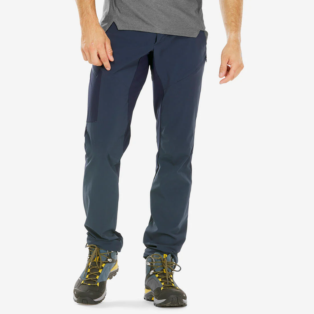 Pantalón de senderismo negro/gris para hombre MH500 - Image 6
