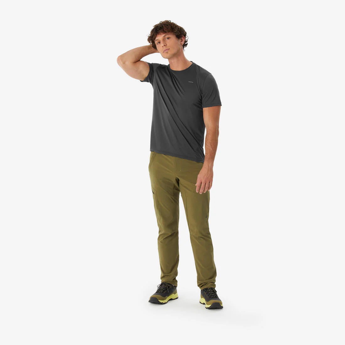 Pantalón de senderismo negro/gris para hombre MH500 - Image 9
