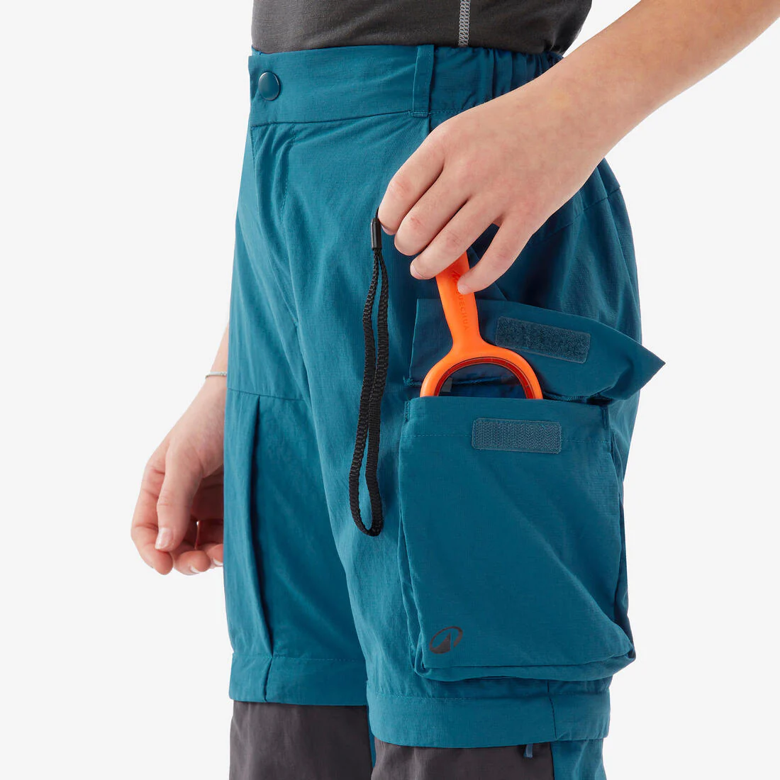 Pantalón de senderismo transformable azul para niños de 7 a 15 años MH500 - Image 32