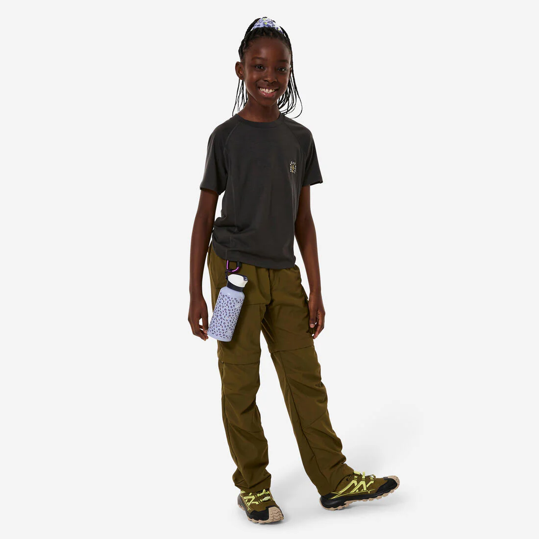 Pantalón de senderismo transformable verde para niños de 7 a 15 años MH500 - Image 13