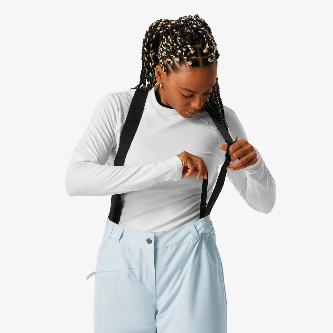 PANTALÓN DE SNOWBOARD IMPERMEABLE MUJER SNB 100 AZUL GLACIAR - Image 10