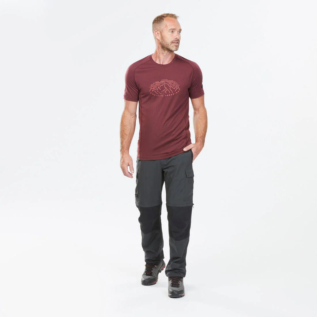 Pantalón de trekking montaña transformable 2 en 1 resistente para hombre MT100 - Image 2