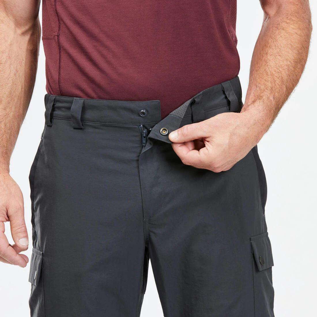 Pantalón de trekking montaña transformable 2 en 1 resistente para hombre MT100 - Image 5