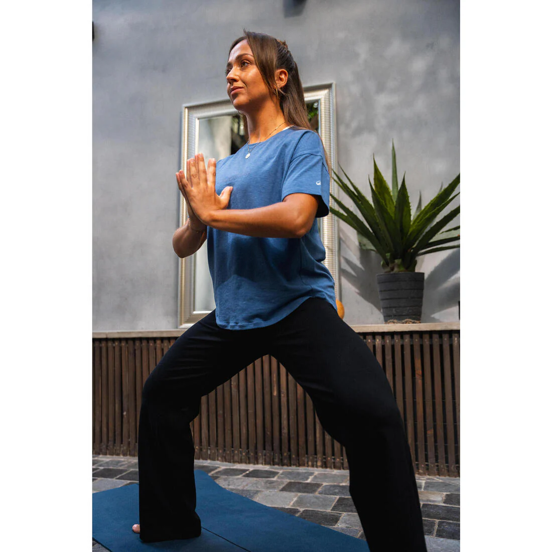 Pantalón de yoga suave de tiro ultra negro para mujer - Image 2