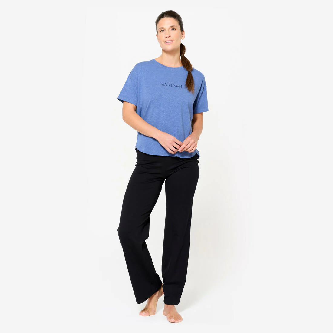 Pantalón de yoga suave de tiro ultra negro para mujer - Image 7
