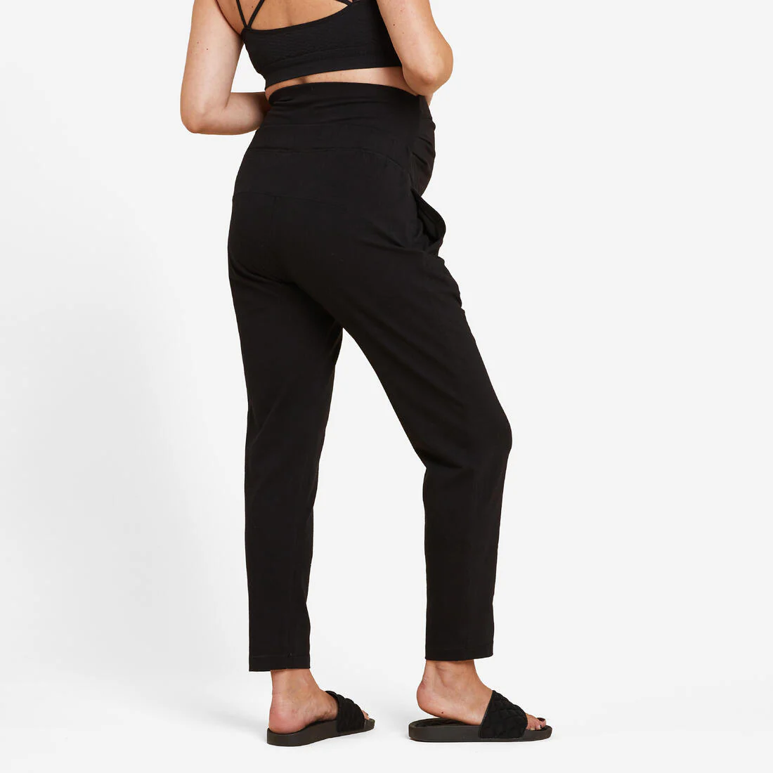 Pantalón de yoga suave negro prenatal - Image 4