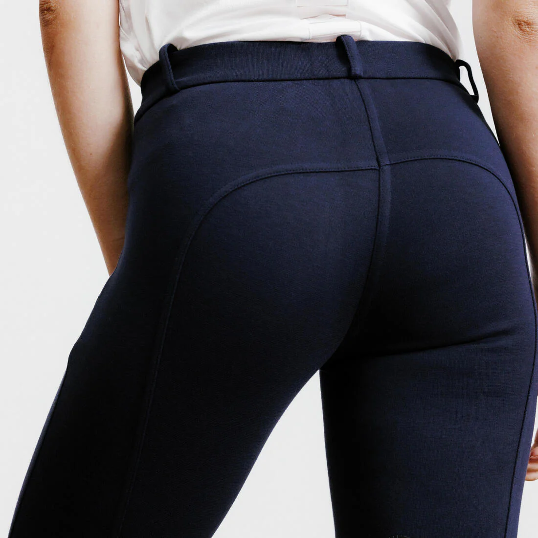 Pantalón Equitación 140 Mujer Azul Marino Badanas - Image 4