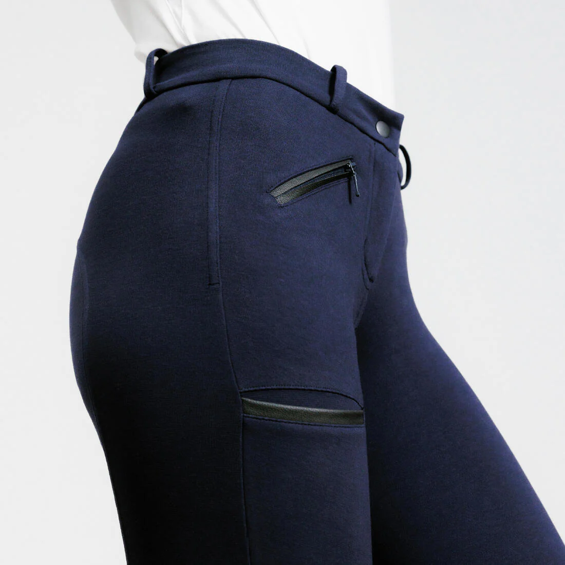 Pantalón Equitación 140 Mujer Azul Marino Badanas - Image 5