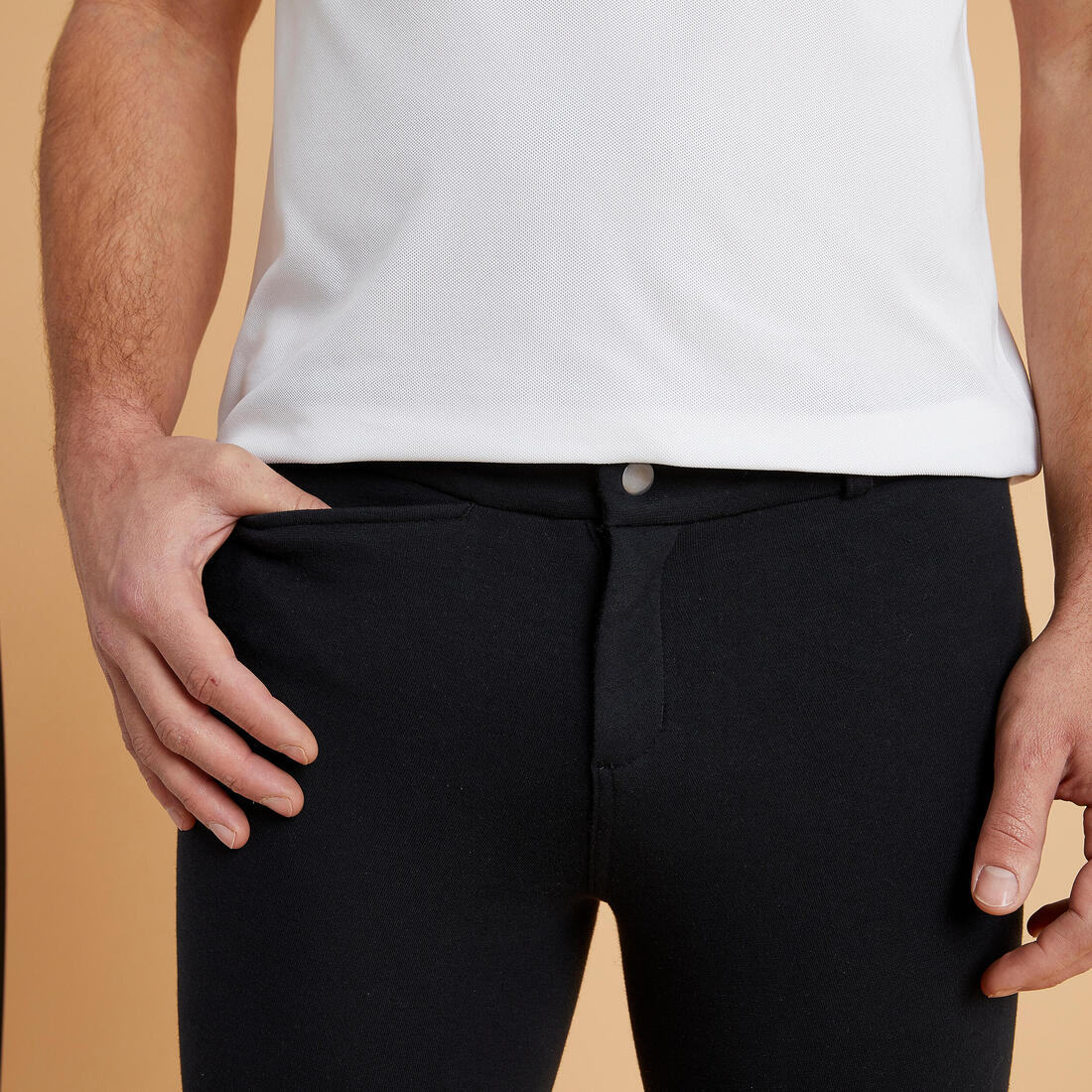 Pantalón equitación fouganza 100 hombre negro - Image 3