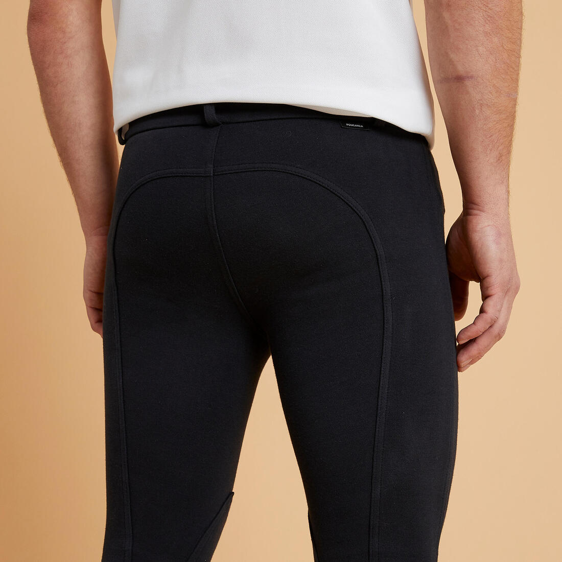 Pantalón equitación fouganza 100 hombre negro - Image 4