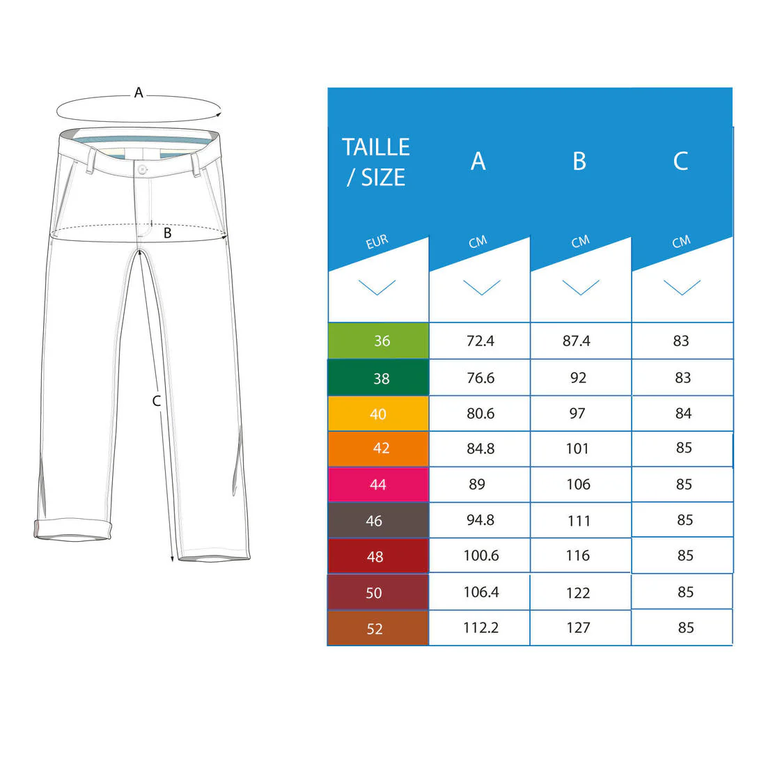 PANTALÓN GOLF HOMBRE - MW500 AZUL MARINO - Image 6