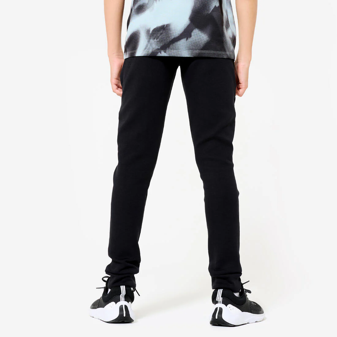 Pantalón Jogger 900 Niños Negro Mixto Algodón Transpirable - Image 4