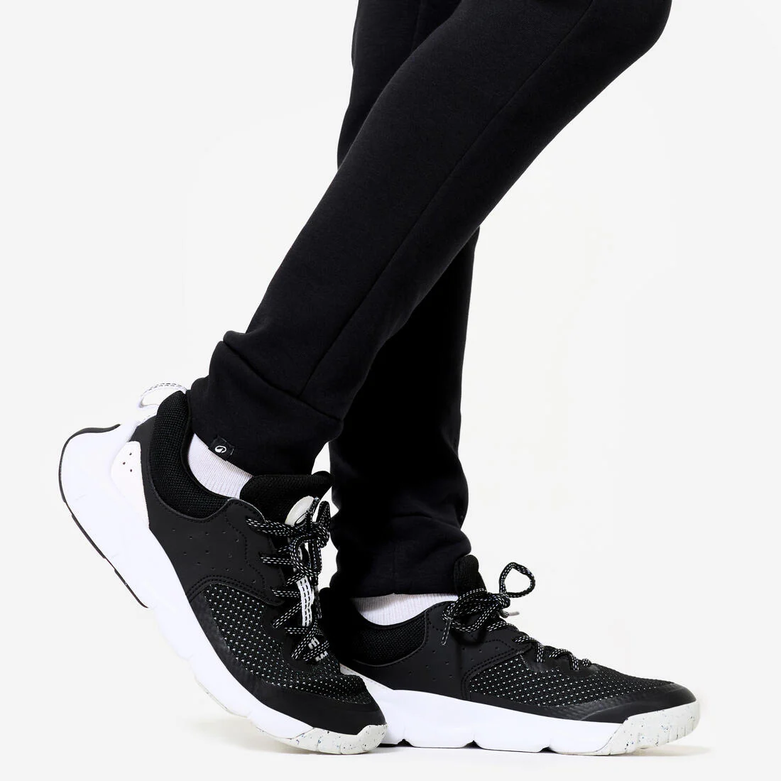 Pantalón Jogger 900 Niños Negro Mixto Algodón Transpirable - Image 7