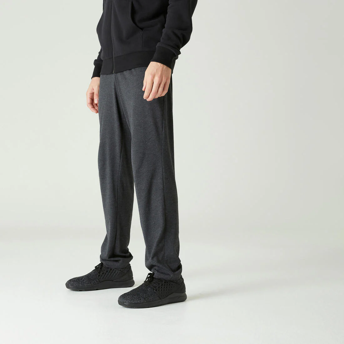 Pantalón jogger de fitness gris oscuro para hombre 100