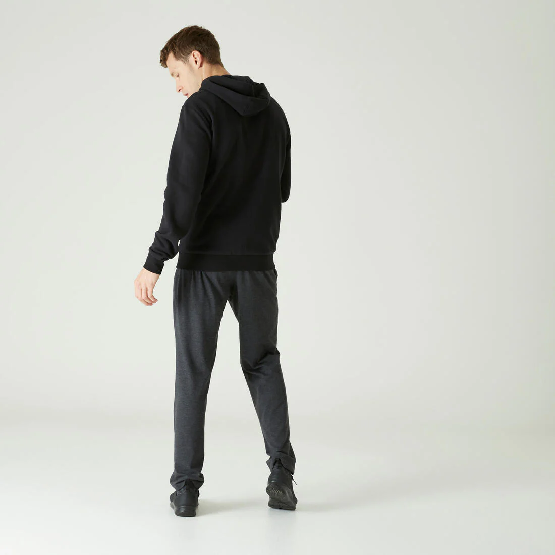 Pantalón jogger de fitness gris oscuro para hombre 100 - Image 3