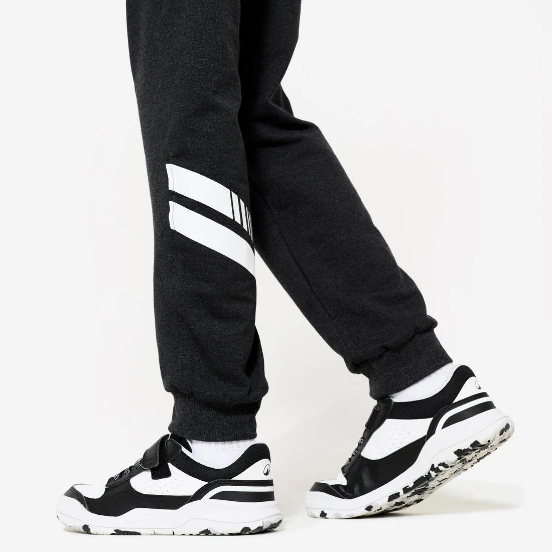 Pantalón jogger de French terry de corte recto gris jaspeado para niños 100 - Image 11