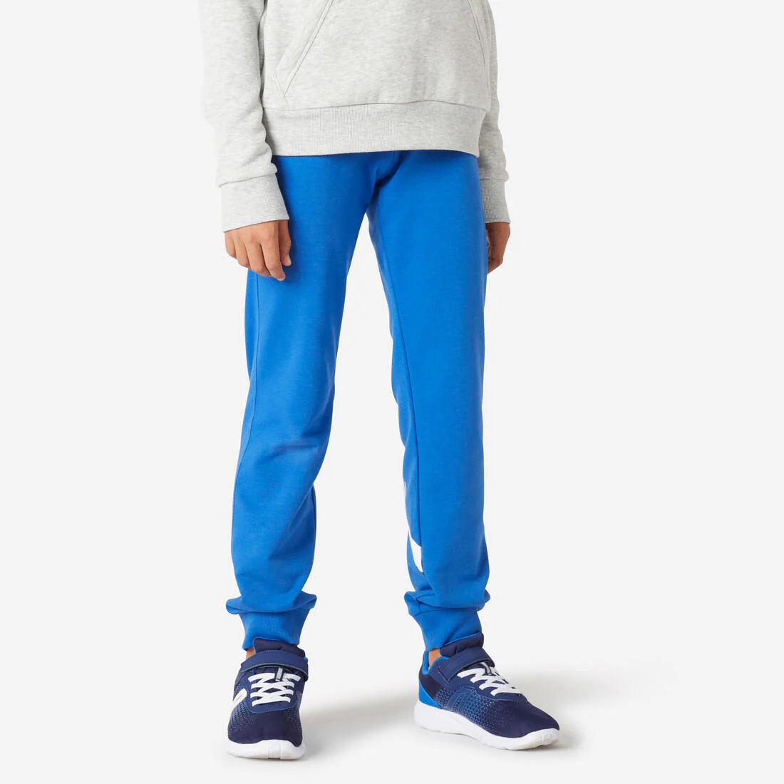 Pantalón jogger de French terry de corte recto gris jaspeado para niños 100 - Image 2