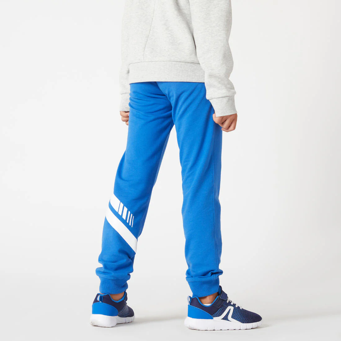 Pantalón jogger de French terry de corte recto gris jaspeado para niños 100 - Image 3