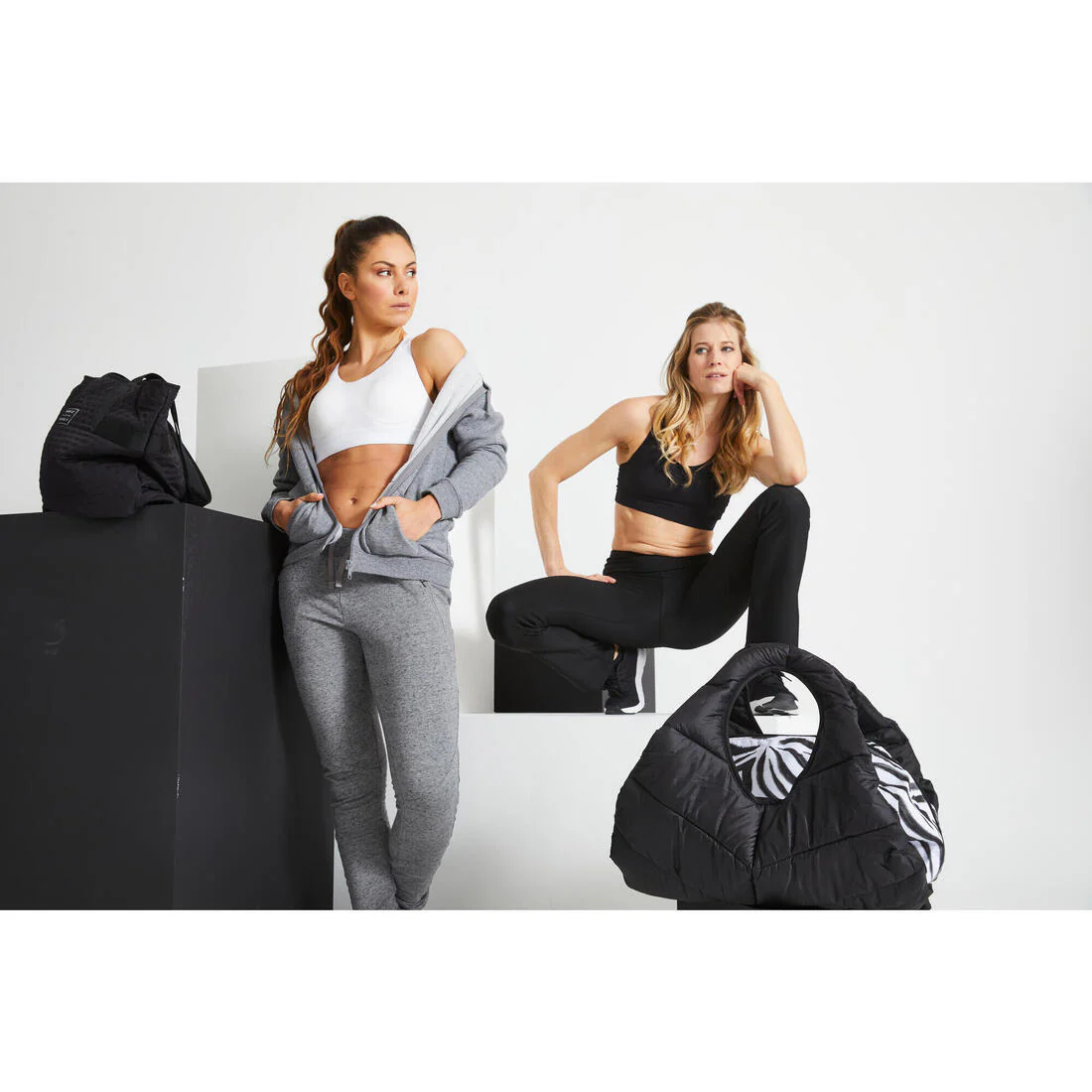 Pantalón Jogger Fitness 520 Mujer Negro Slim - Image 12