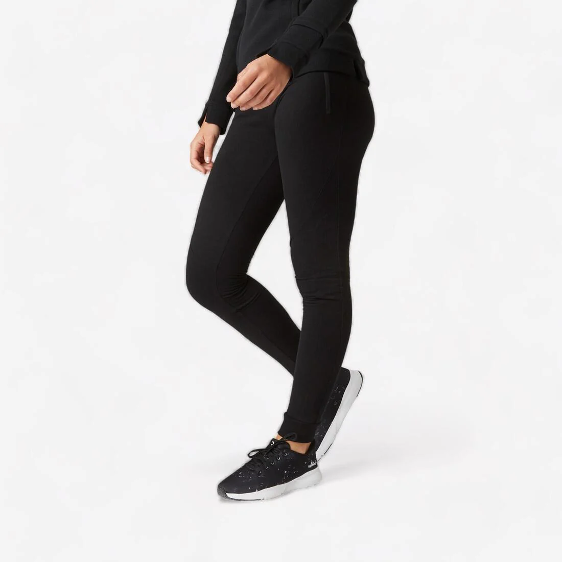 Pantalón Jogger Fitness 520 Mujer Negro Slim - Image 2