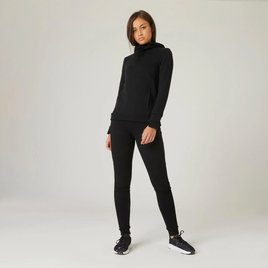 Pantalón Jogger Fitness 520 Mujer Negro Slim - Image 3