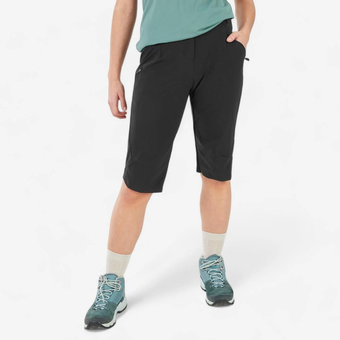 Pantalón tipo pescador de senderismo en montaña para mujer MH500