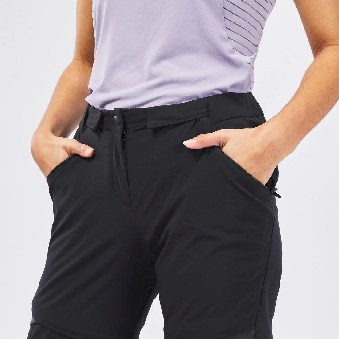 Pantalón transformable de senderismo montaña - MH550 - negro - Mujer - Image 10
